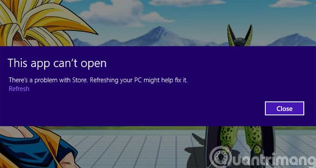 Løs denne appen kan ikke åpne feilen i Windows 10, Windows 8