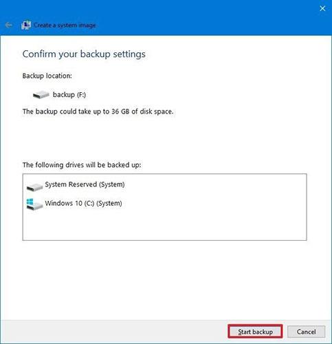 Hvordan sikkerhetskopiere og gjenopprette Windows 10 fra systembilde