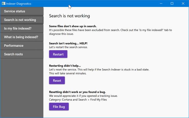 Stáhněte si nástroj Indexer Diagnostic Tool pro Windows 10