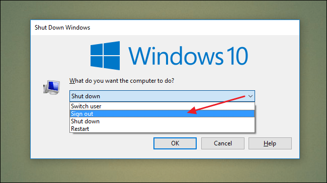 Sammanfattning av några sätt att logga ut på Windows 8 och Windows 10