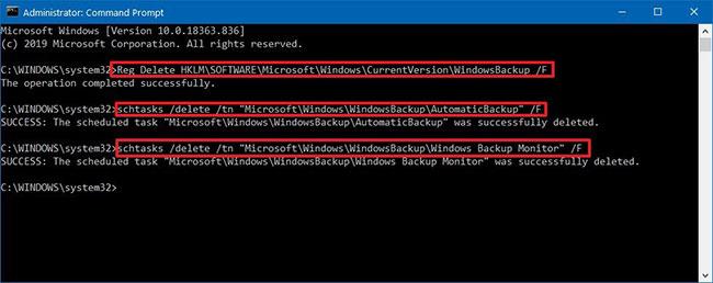 Slik tilbakestiller du Windows Backup-innstillinger til standard på Windows 10