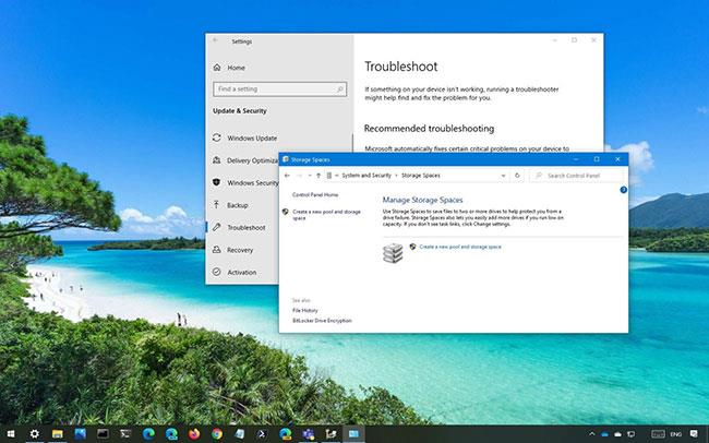 Trin til at løse problemer med Parity Storage Spaces på Windows 10
