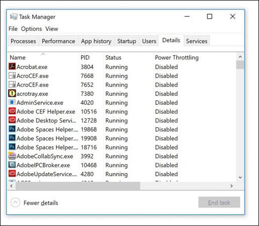 Tips til at spare batteri i Windows 10 med Power Throttling-funktion