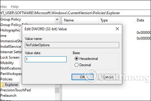 A mappabeállítások kikapcsolása a Windows 10 rendszerben