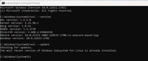 Sådan opdateres eller nedgraderes WSL-kernen på Windows 11