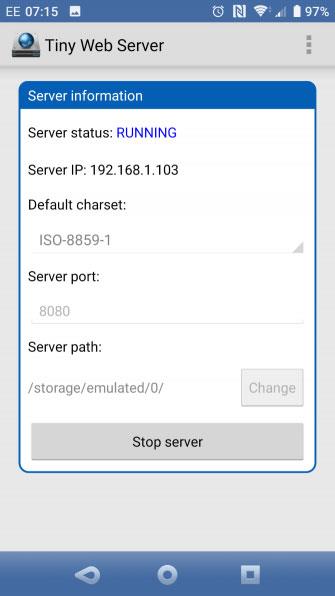 Sådan forvandler du Android-enhed til webserver