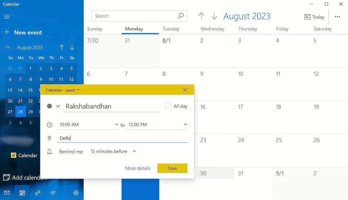 Så här använder du programmet Kalender i Windows 11