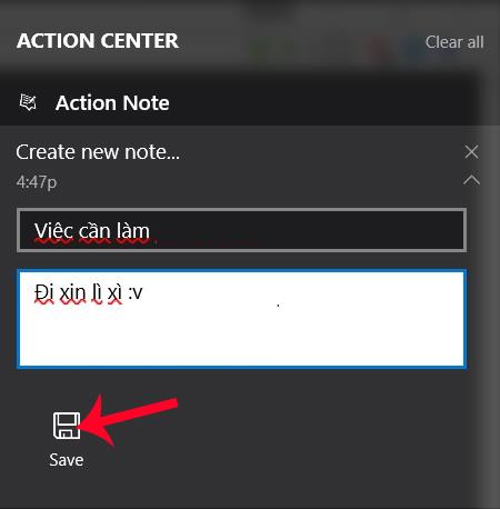 Sådan opretter du noter om Action Center til Windows 10