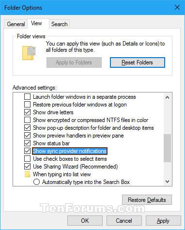 Sådan skjuler/viser du leverandørmeddelelser i File Explorer på Windows 10