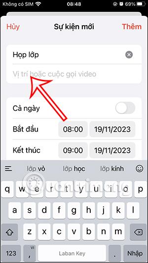 Tapahtumien sijaintien lisääminen iPhone-kalenteriin