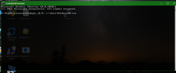 Savjeti za snimanje ISO datoteka iz naredbenog retka u sustavu Windows 10