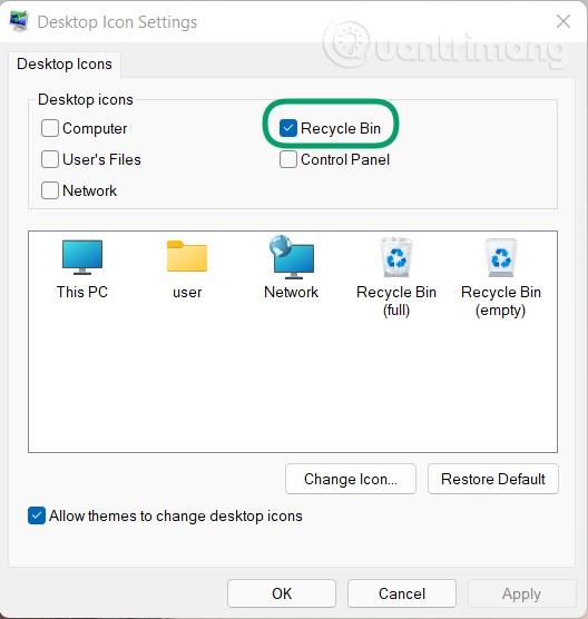 Hur man döljer/visar papperskorgen på Windows 11-skärmen