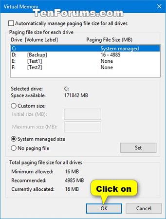 Hur man hanterar virtuellt minne för Pagefile i Windows 10