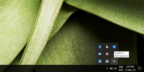 Rett opp manglende OneDrive-ikon på oppgavelinjen i Windows 10
