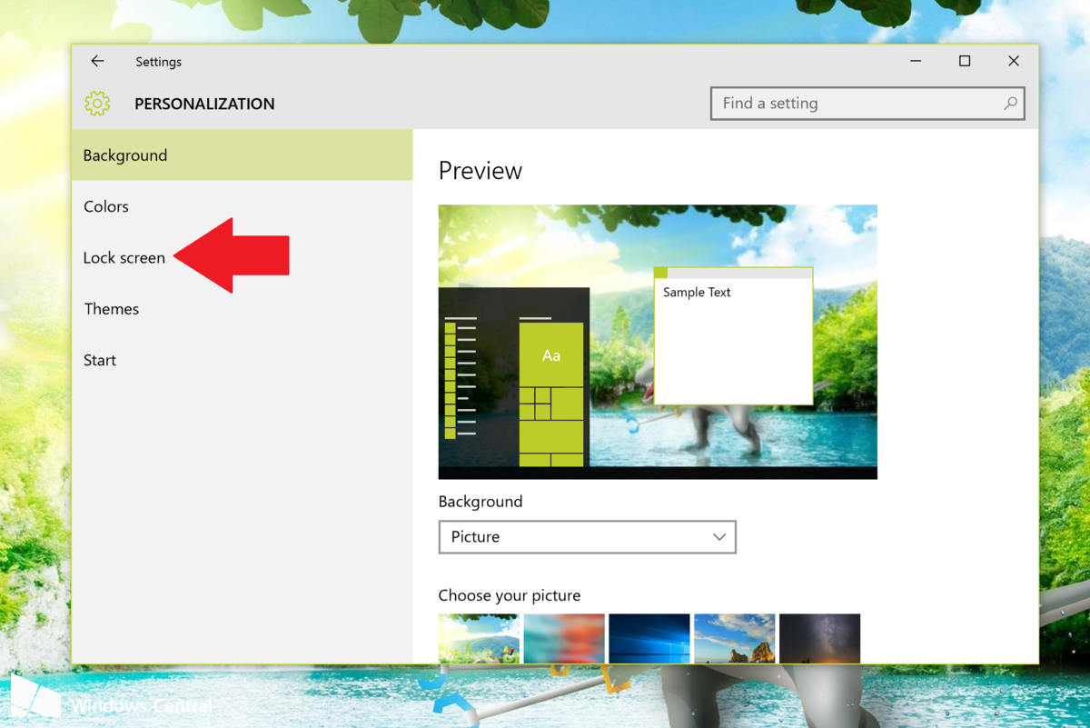 Aktiver Windows Spotlight på Windows 10