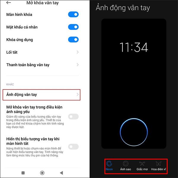 Hvernig á að breyta fingrafaralásáhrifum Xiaomi síma