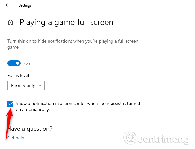 Focus Assist -ilmoitusten poistaminen käytöstä Windows 10:ssä