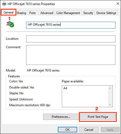 Kako ispisati probnu stranicu, testirajte pisač u sustavu Windows 10