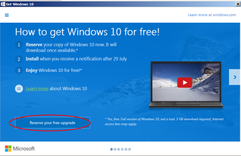 Deaktiver og fjern underretningsikonet Få Windows 10