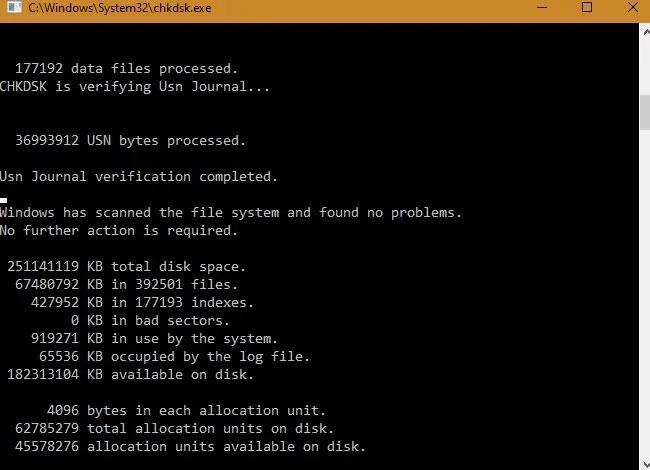 Hur man avbryter schemalagda Chkdsk-operationer i Windows 10