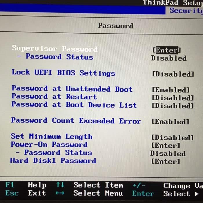 Iestatot BIOS un UEFI paroles, dati jūsu datorā, kurā darbojas operētājsistēma Windows 10, ir drošībā