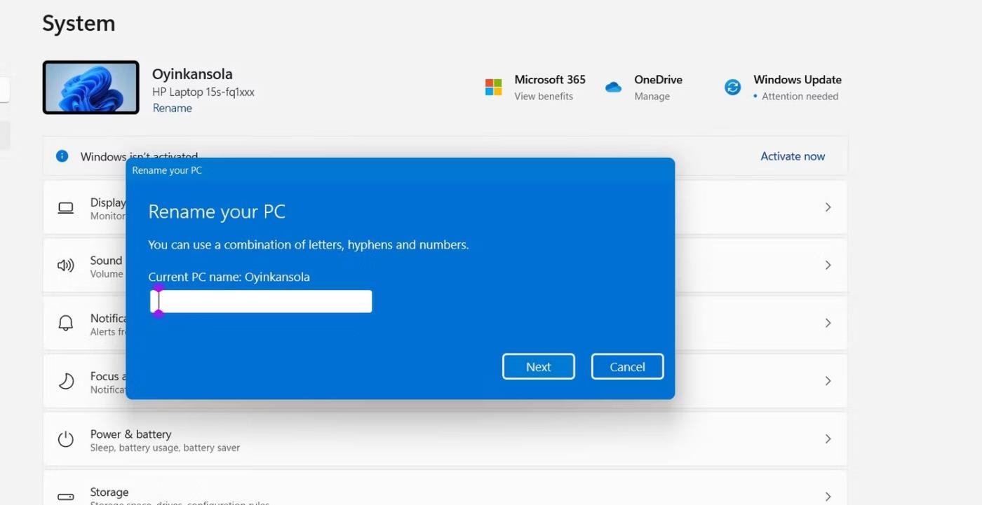 Så här fixar du felet PC Name Is Invalid i Windows 11