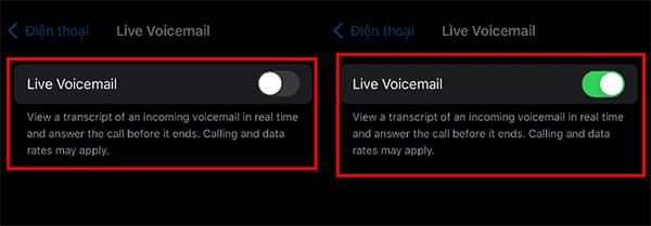 Instruktioner til aktivering af Live Voicemail på iOS 17