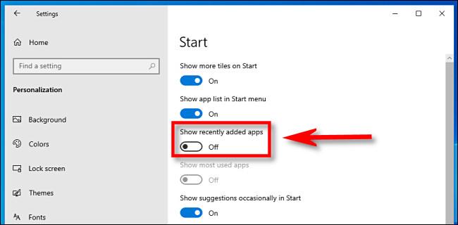 Kako odstraniti nedavno dodane aplikacije v meniju Start sistema Windows 10