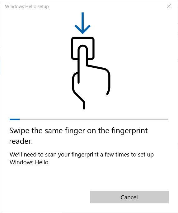 Sådan logger du på Windows 10 med fingeraftryk