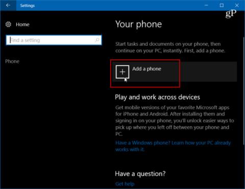 Koble Android-telefon til Windows 10 med Fortsett på PC