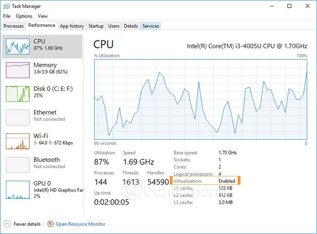 Kaip patikrinti, ar „Windows 10“ virtualizacija įjungta?