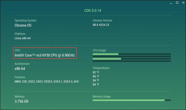 Upute za pregled informacija o CPU-u Chromebooka