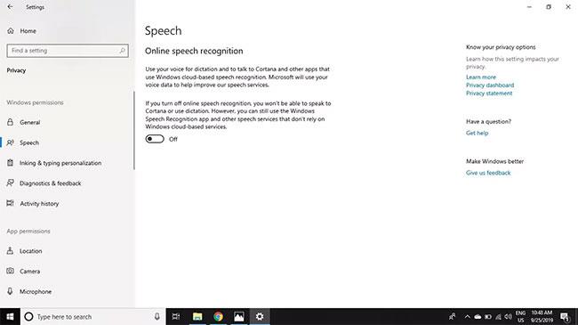 Sluk Cortana på Windows 10