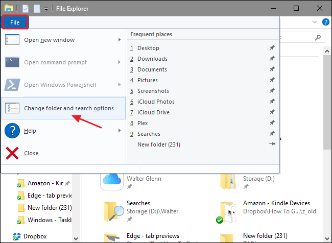 Ryd søgehistorikken for seneste filer i File Explorer Windows 10