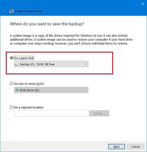 Kā dublēt un atjaunot Windows 10 no sistēmas attēla