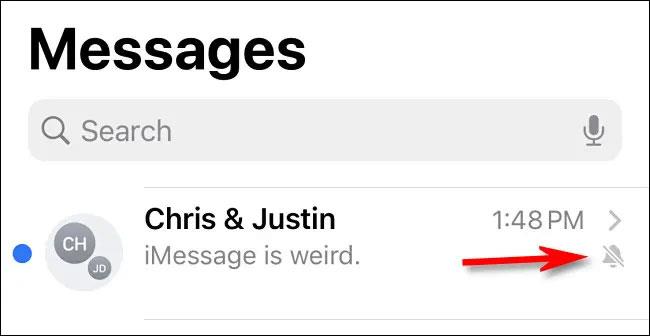 Как да заглушите групови чатове или текстови съобщения в приложението Съобщения на iPhone