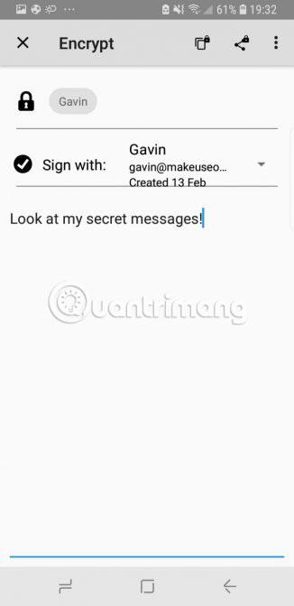 Titkosított e-mailek küldése Androidon az OpenKeychain használatával