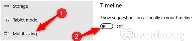 Hur man döljer förslag på tidslinje Windows 10