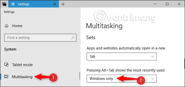 Hvernig breytir Windows 10 því hvernig Alt+Tab virkar?