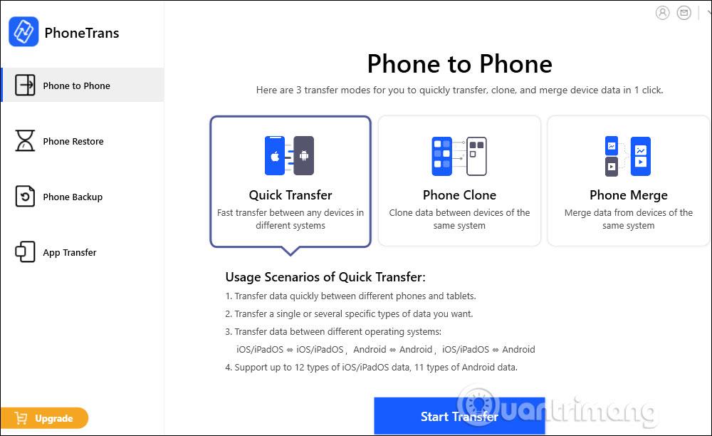 Hvernig á að nota PhoneTrans til að flytja iPhone gögn til iPhone, Android