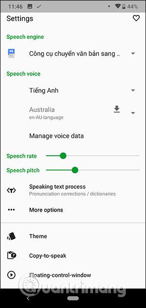 A T2S használata: Text to Voice szöveg beszéddé alakításához Androidon