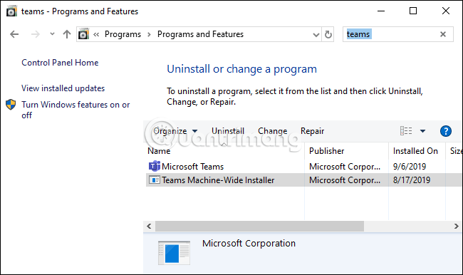 Kuinka poistaa Microsoft Teamsin asennus kokonaan Windows 10:ssä