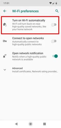 Kako spriječiti da se WiFi automatski uključi na Androidu