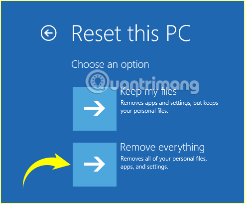 Nulstil Windows 10 til sin oprindelige tilstand