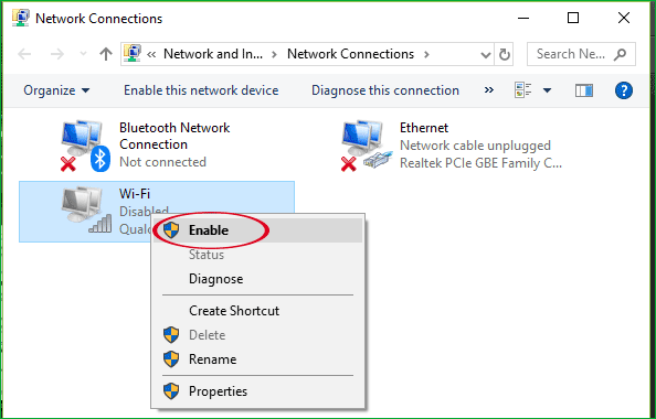 Wifi på Windows 10 opretter ikke forbindelse efter opstart fra dvaletilstand