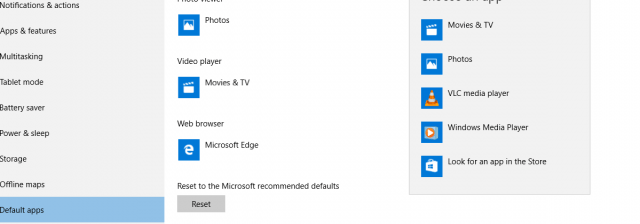 Nastavte VLC Media Player jako výchozí přehrávač médií v systému Windows 10