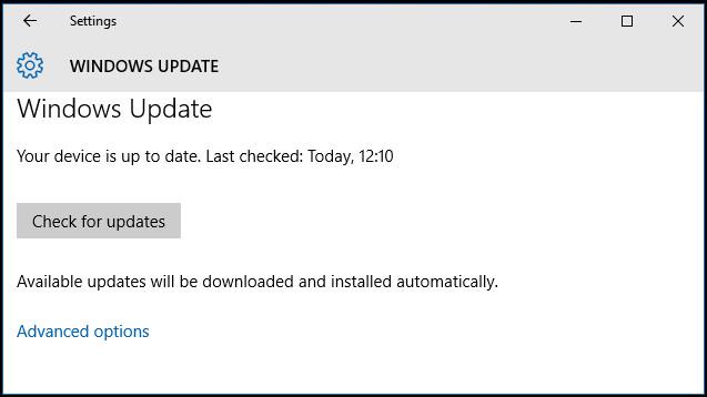 Instruksjoner for å lage Windows Update-snarvei på Windows 10