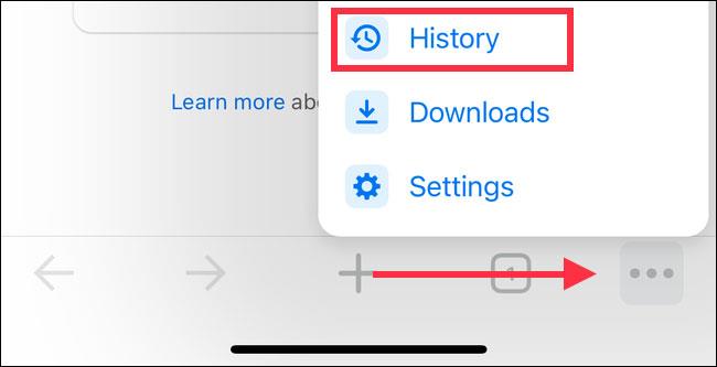 Instruktioner til sletning af Chrome-browserhistorik på iPhone og iPad