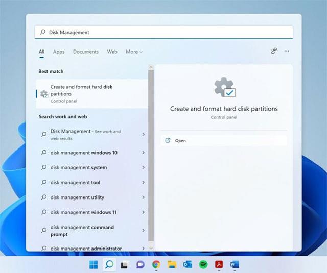 Hogyan lehet megnyitni a Lemezkezelést a Windows 11 rendszeren