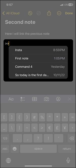 Hur man länkar samman anteckningar på iPhone